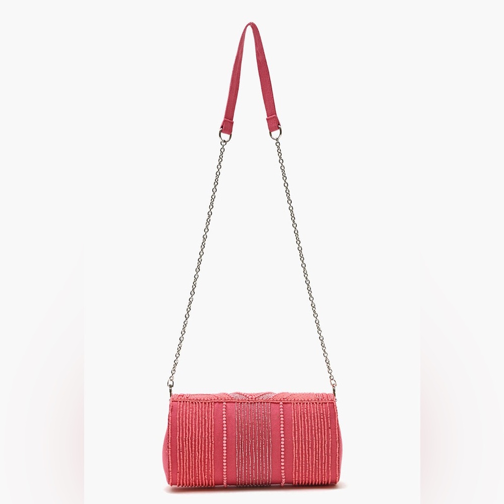 Pink Rhinestone Wristlet Clutch - Picture 7 of 12